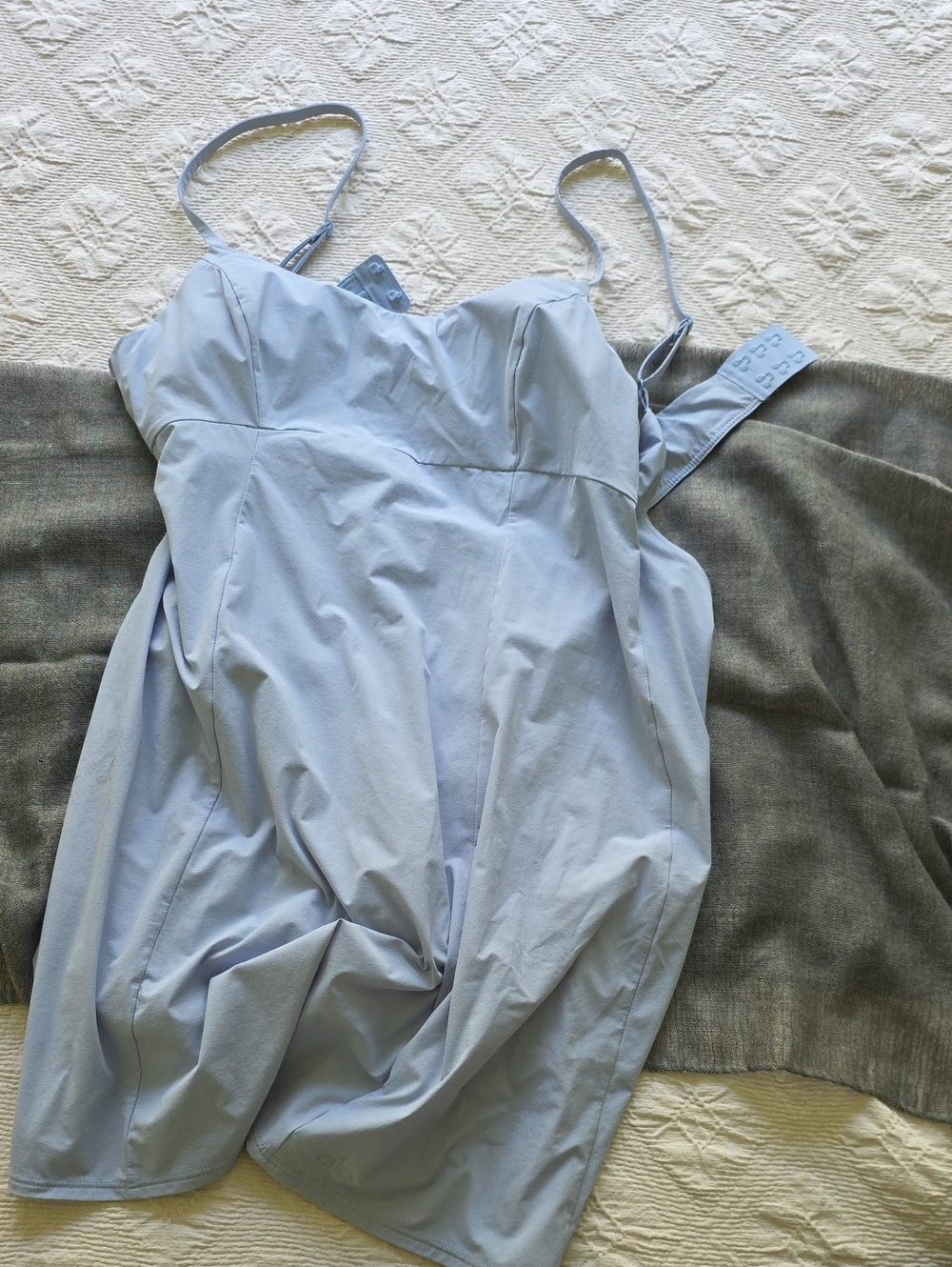 ALO Yoga Light Blue Slip Dress with Adjustable Straps